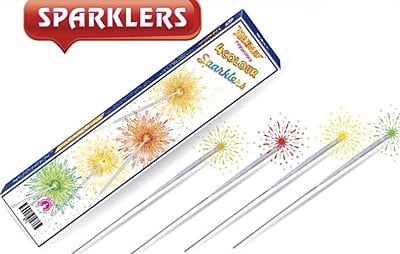 12CM 4 COLOUR SPARKLERS (10PCS)